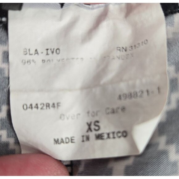 Black &‎ White Geometric Print Womens Pants By AGB XS Y2K Poly Spandex - Picture 3 of 8